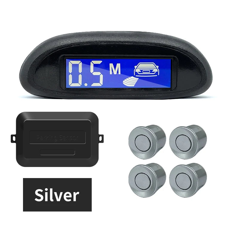 Parking Sensor for Car with Auto Parktronic Reverse LED Monitor 4 Sensors Radar Detector System Backlight Display