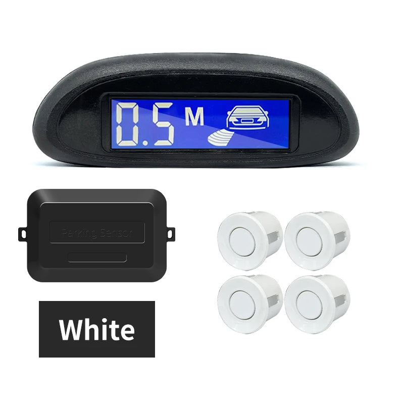 Parking Sensor for Car with Auto Parktronic Reverse LED Monitor 4 Sensors Radar Detector System Backlight Display