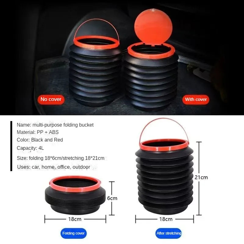 Car Trash Can Foldable Car Hanging inside Garbage Bucket Car Front Car Umbrella to Store Car Parts Car Accessories